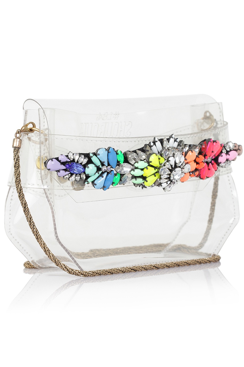 фото Сумка из пластика clutch rainbow Shourouk