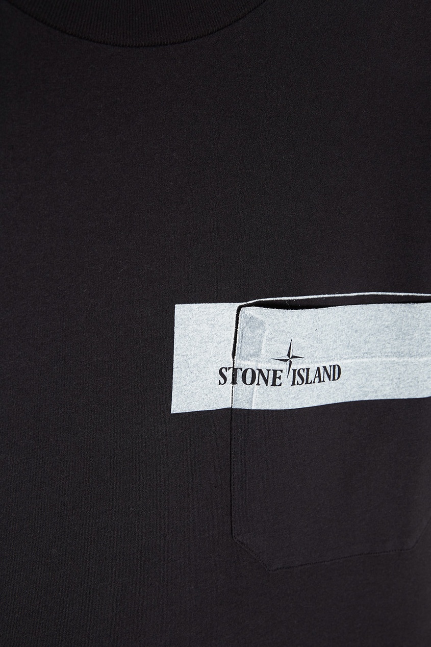 фото Хлопковая футболка stone island