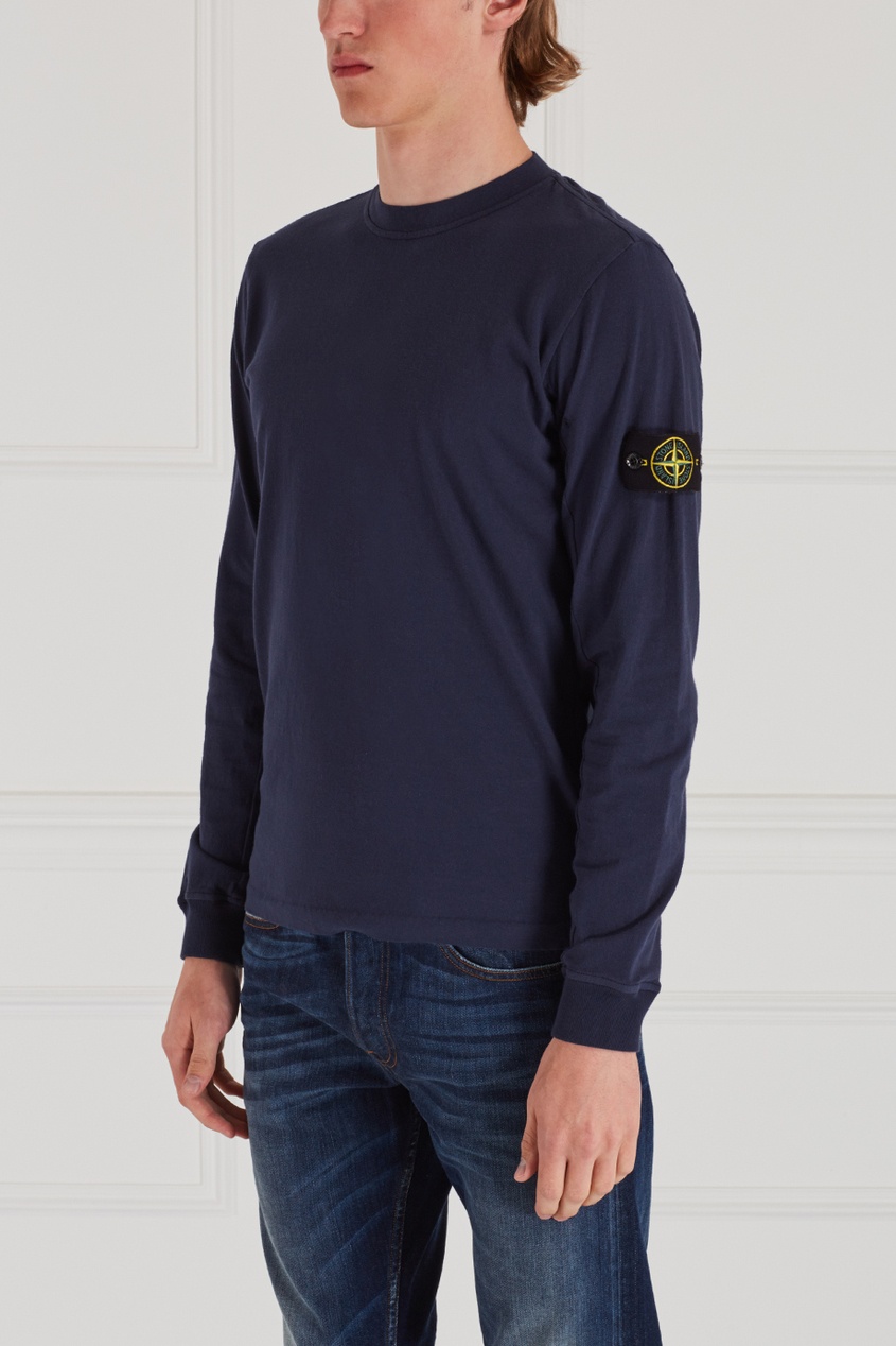 фото Хлопковый лонгслив stone island