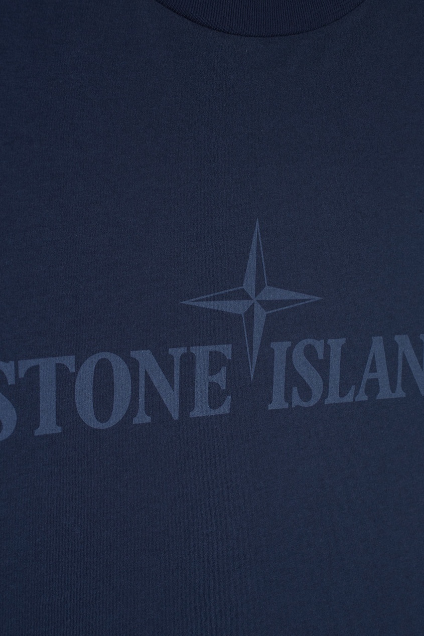 фото Хлопковая футболка stone island