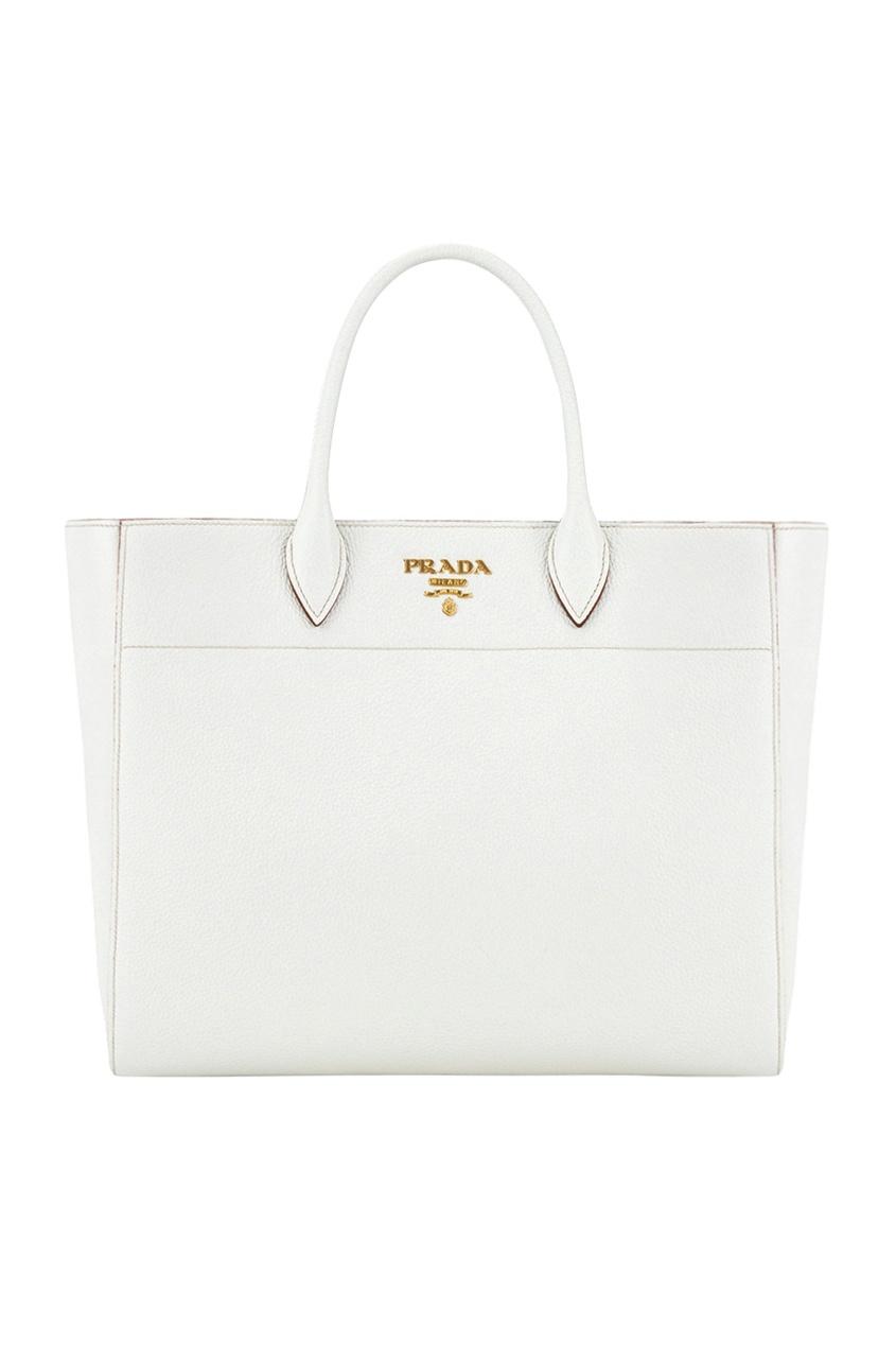 фото Кожаная сумка tote prada