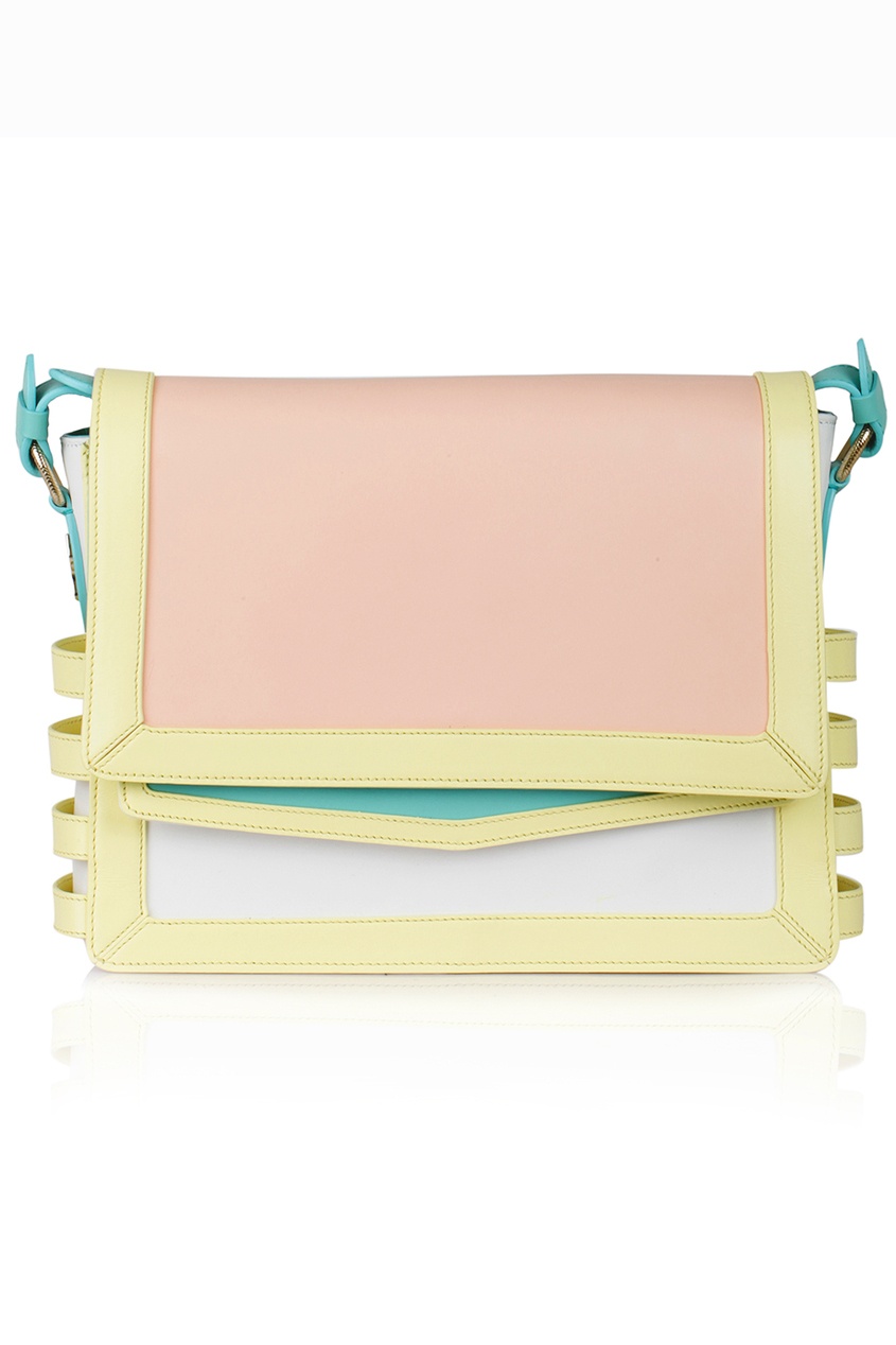 

Кожаная сумка Farida Messenger Calf Paris Multi, Розовый, Кожаная сумка Farida Messenger Calf Paris Multi