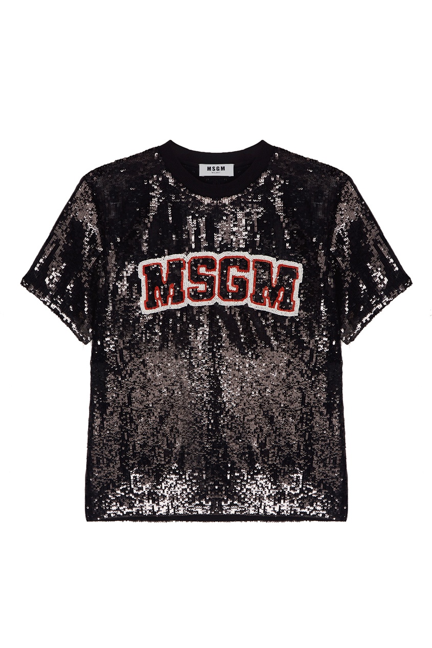 фото Футболка в пайетках msgm