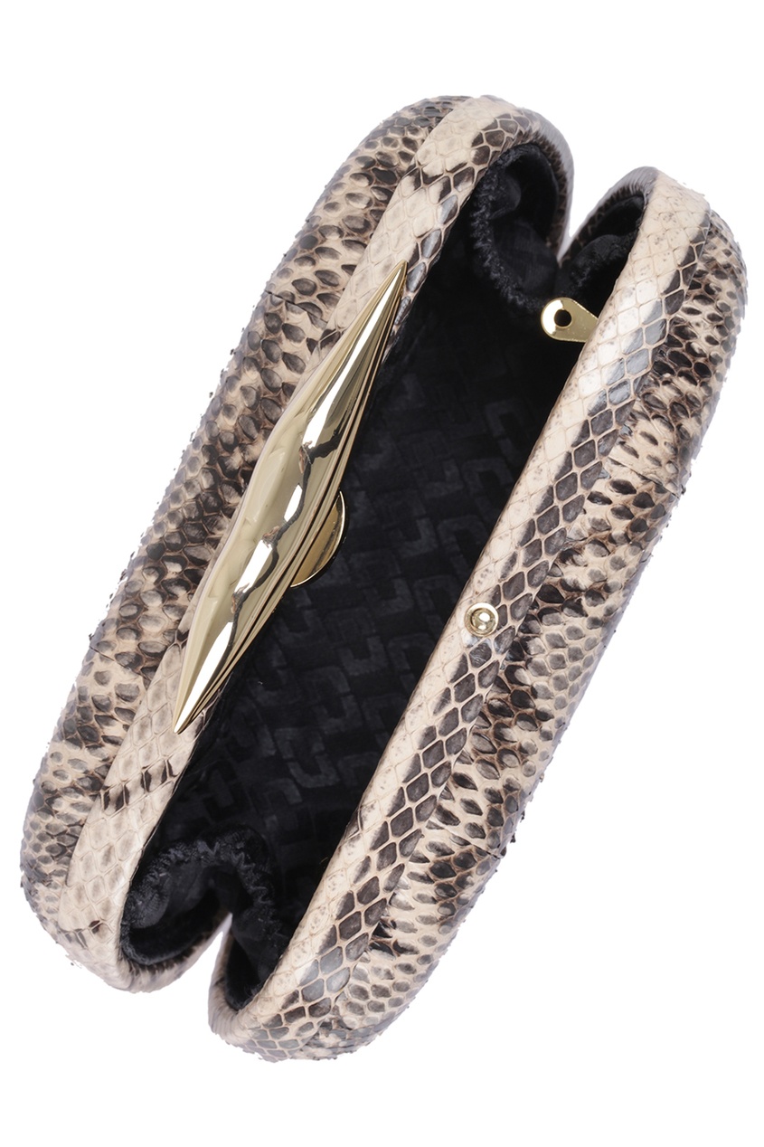 фото Кожаный клатч Flirty Minaudiere Snake Diane von furstenberg