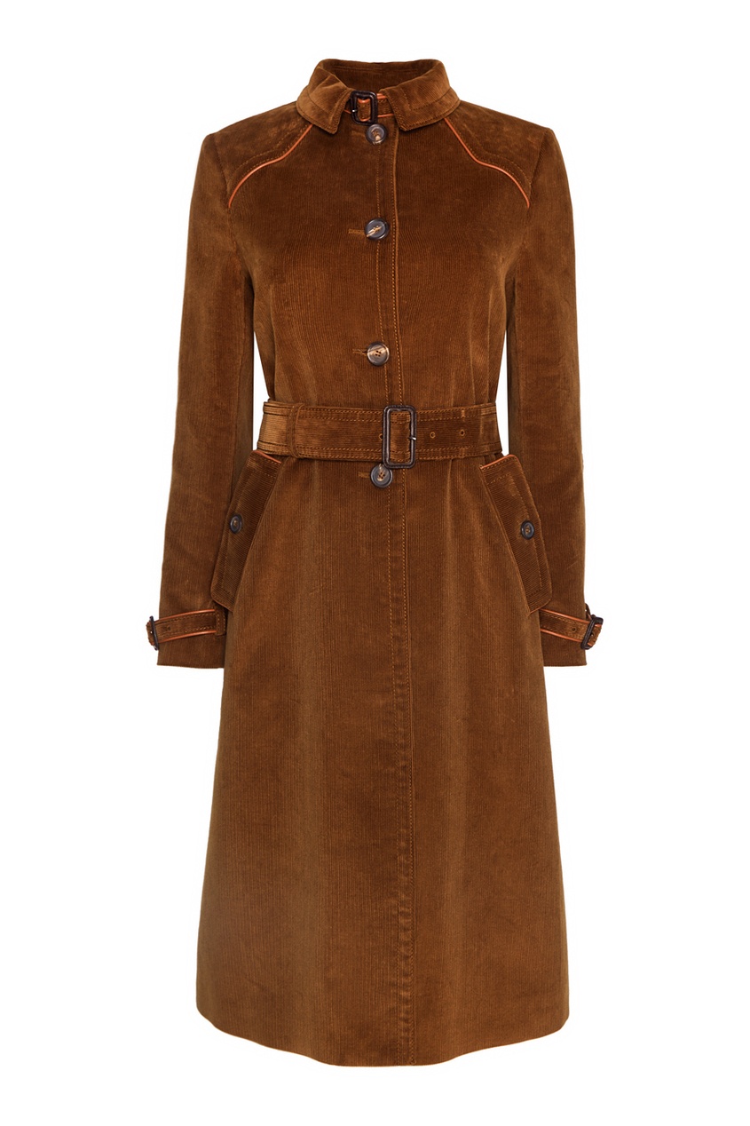 Lulu Castagnette одежда пальто коричневое вельветовое