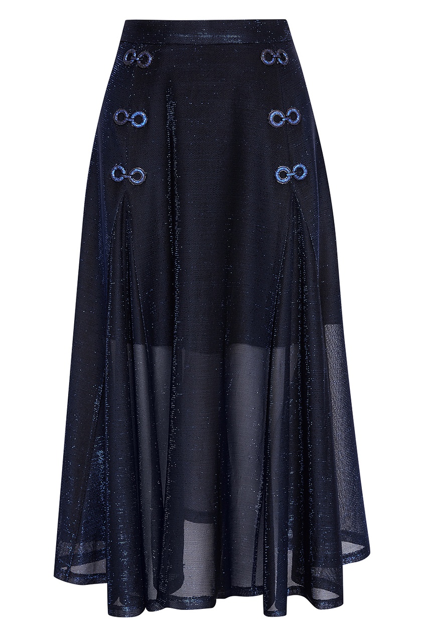 

Однотонная юбка «Сетка», Синий