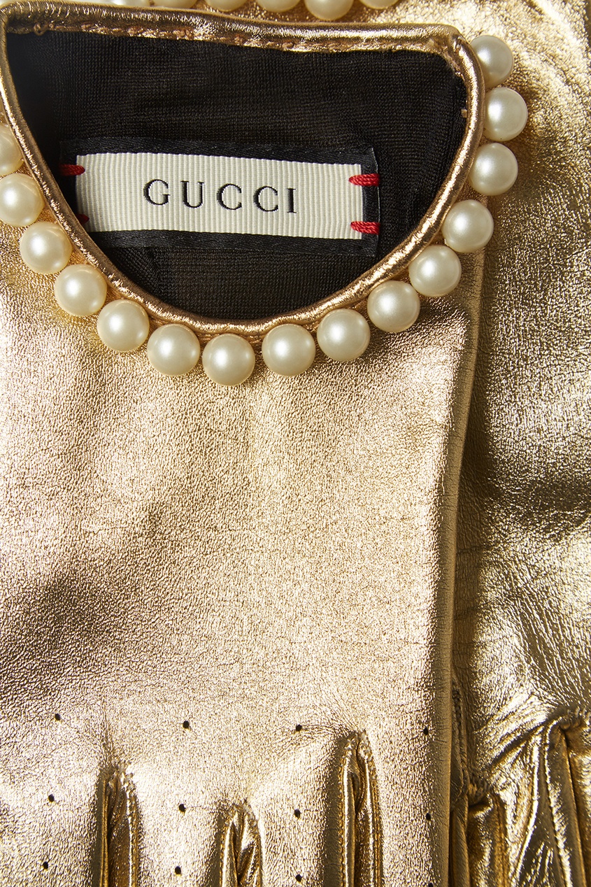 фото Кожаные перчатки Gucci