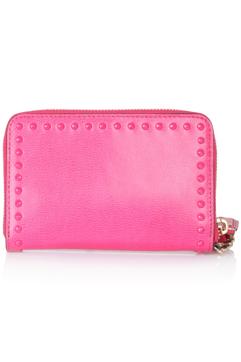 фото Кожаный кошелек Studded Leather Connect Wristlet Diane von furstenberg