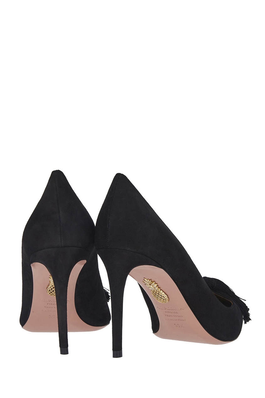 фото Замшевые туфли love tassel pump 85 aquazzura