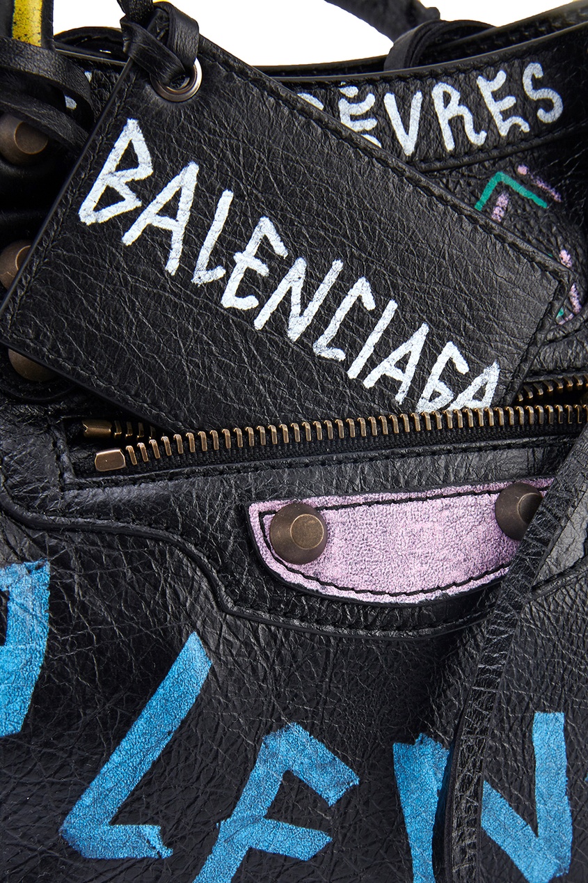 фото Кожаная сумка graffiti classic city balenciaga