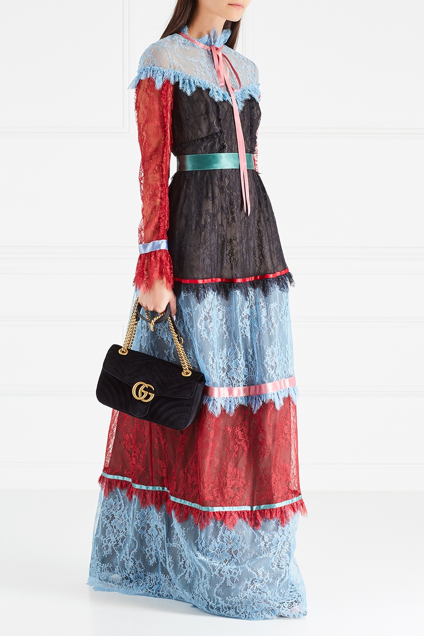 фото Бархатная сумка GG Marmont Gucci