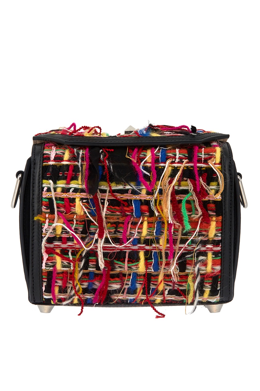 Сумка из кожи и твида The Box