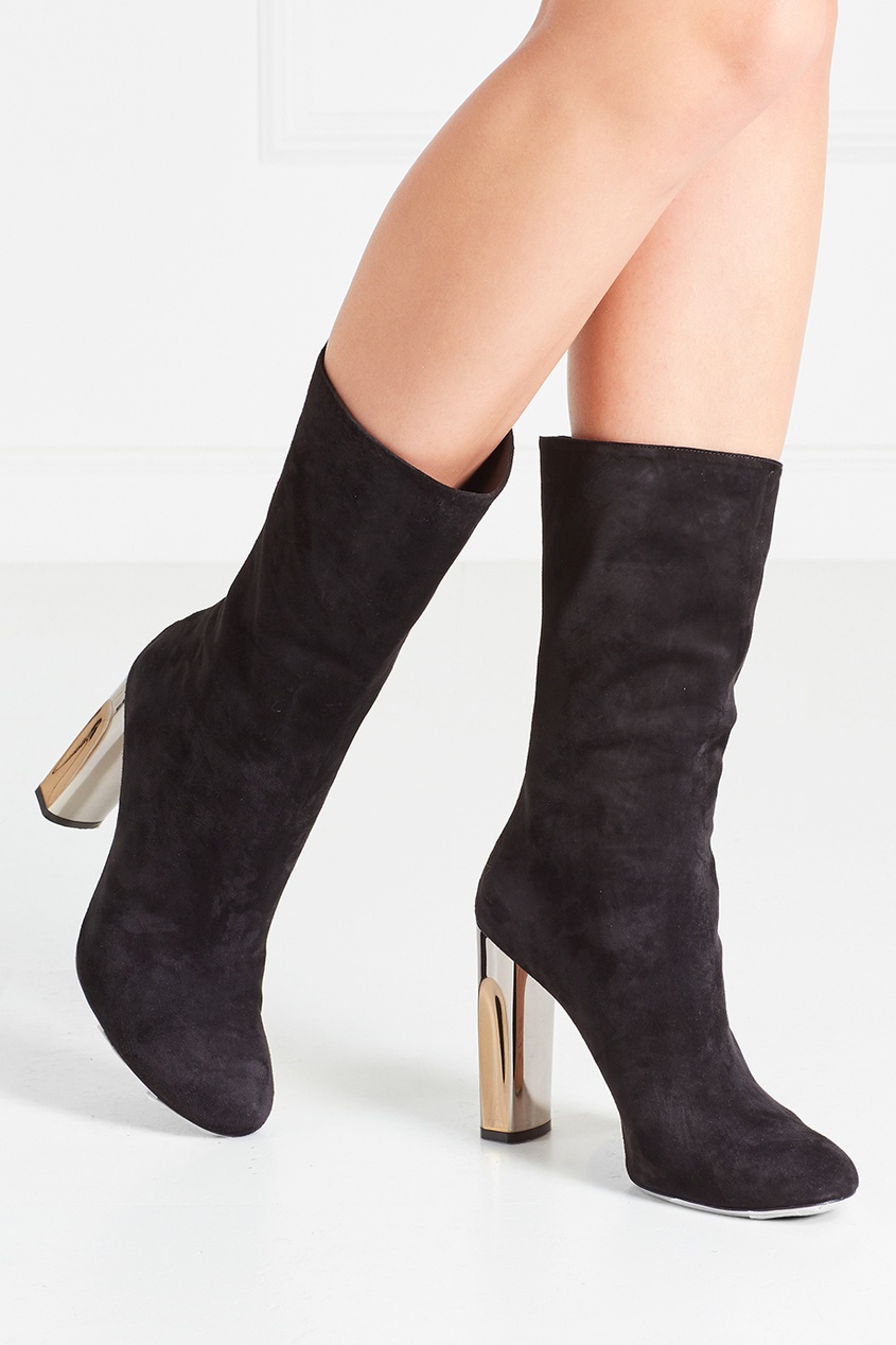 Замшевые сапоги