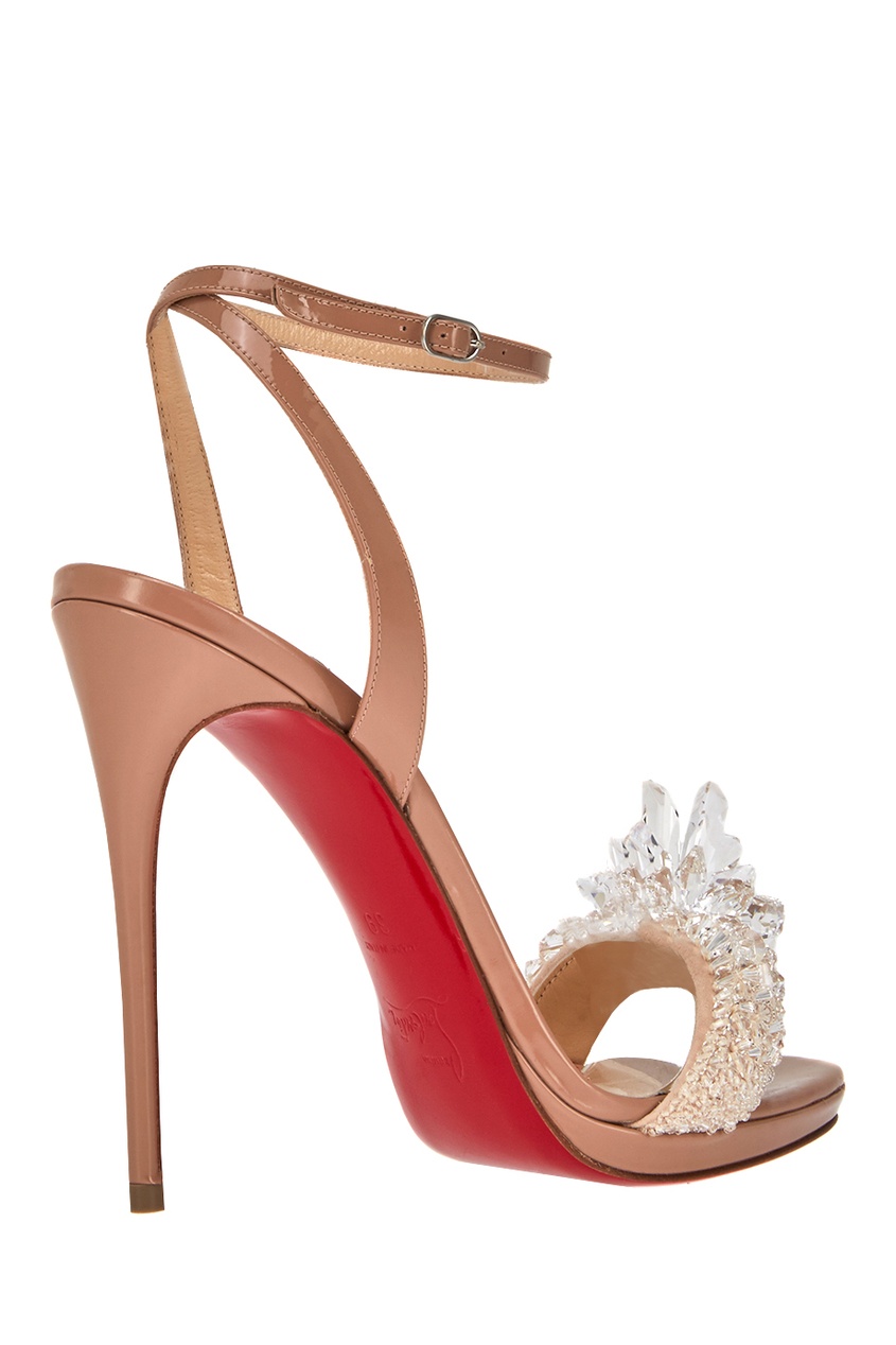 фото Кожаные босоножки Crystal Queen 120 Christian louboutin