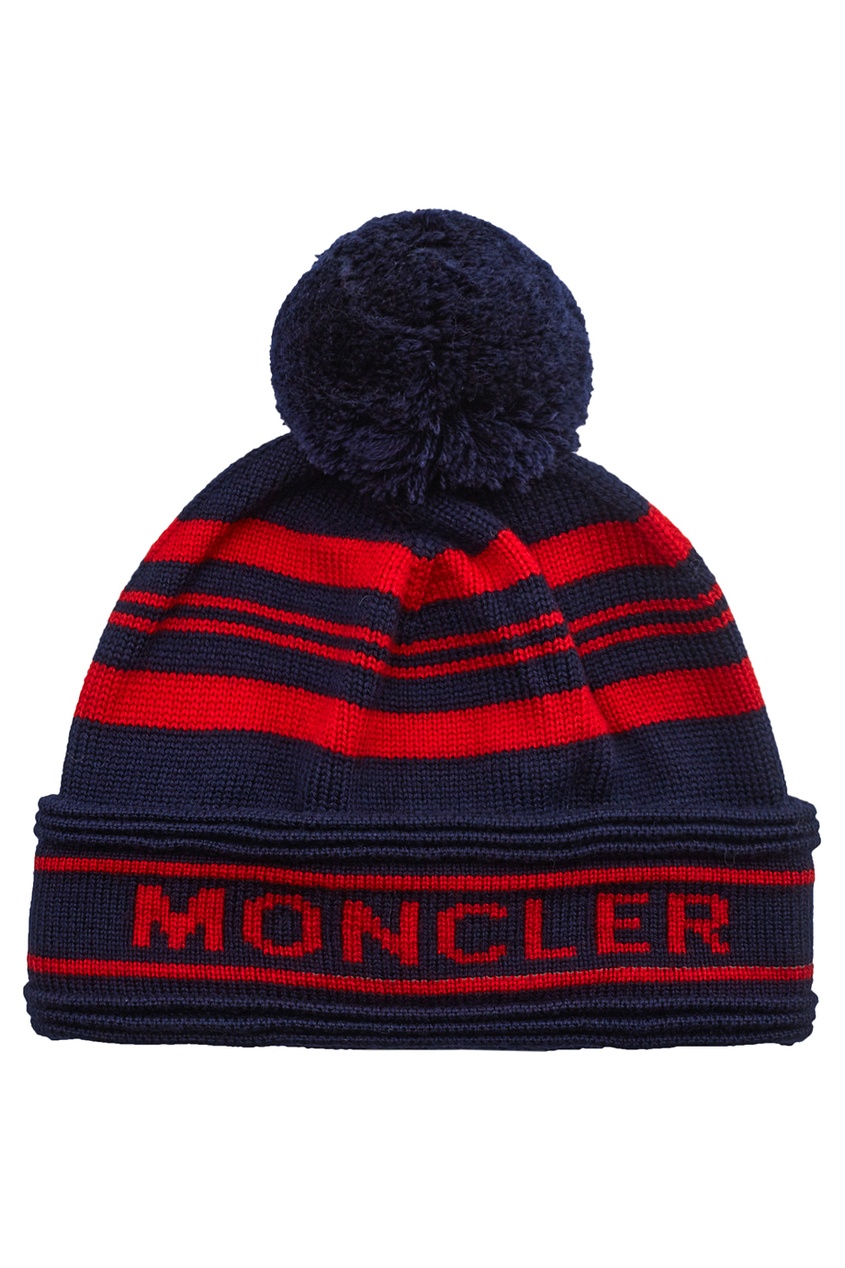 фото Шерстяная шапка с логотипом moncler