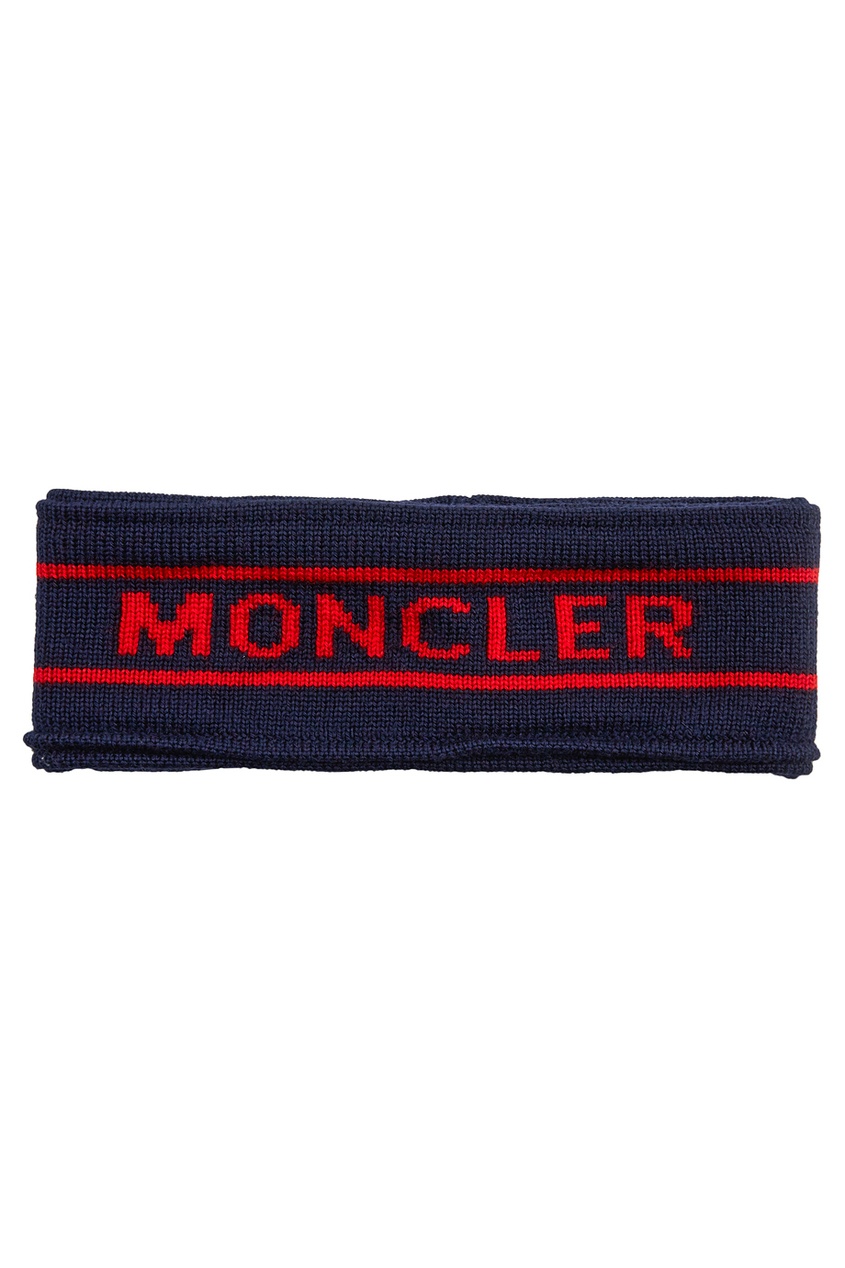 фото Шерстяная повязка с логотипом moncler