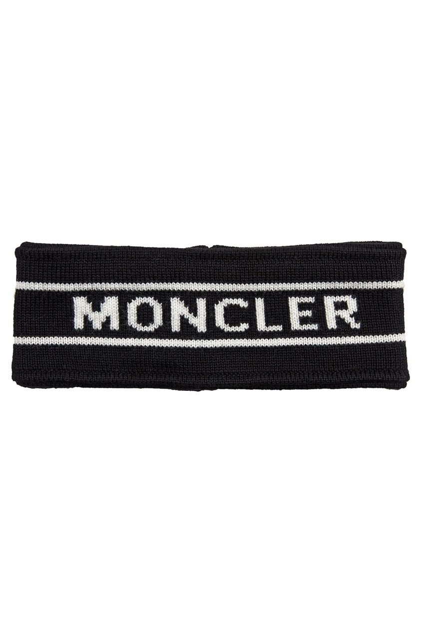 фото Шерстяная повязка с логотипом Moncler