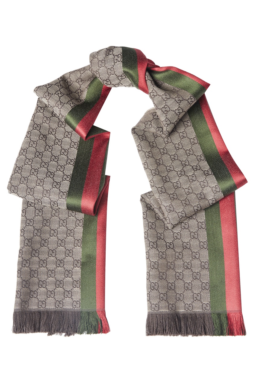 фото Комбинированный шарф Gucci man