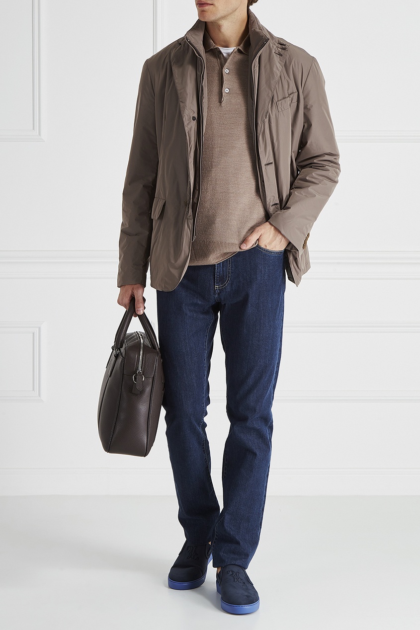 Canali Шерстяной свитер поло костюм canali костюм