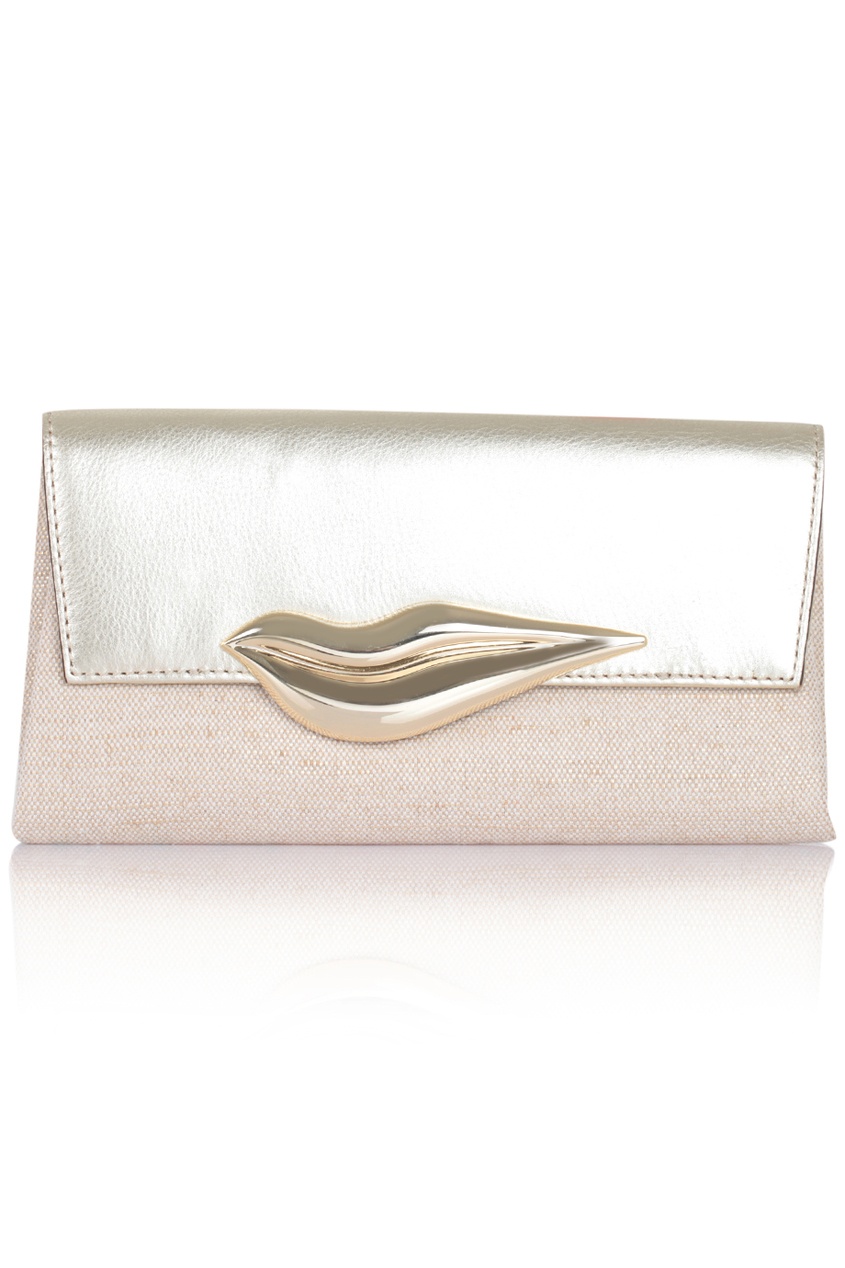 фото Клатч из кожи и хлопка Flirty Clutch Diane von furstenberg