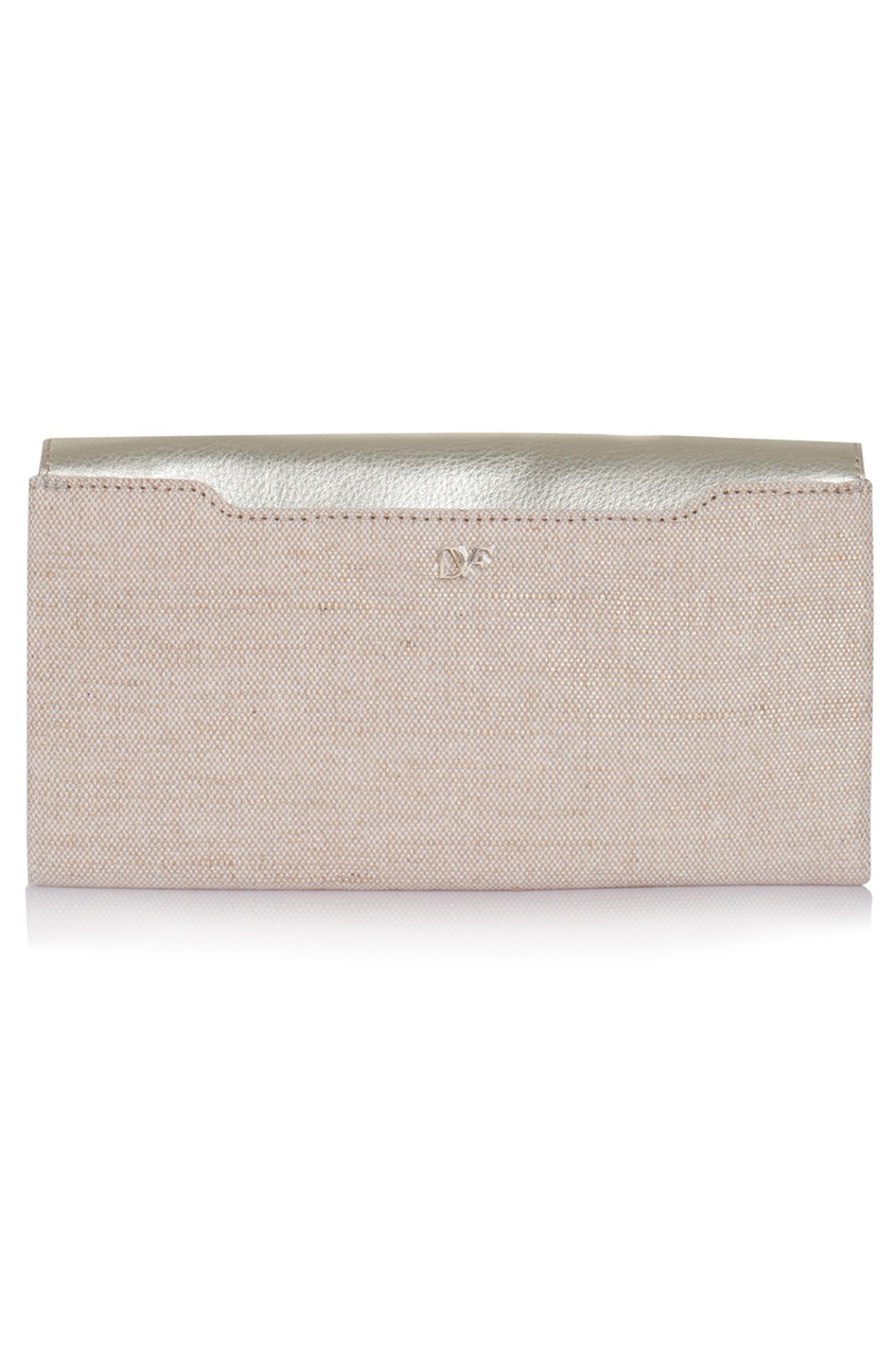 фото Клатч из кожи и хлопка Flirty Clutch Diane von furstenberg