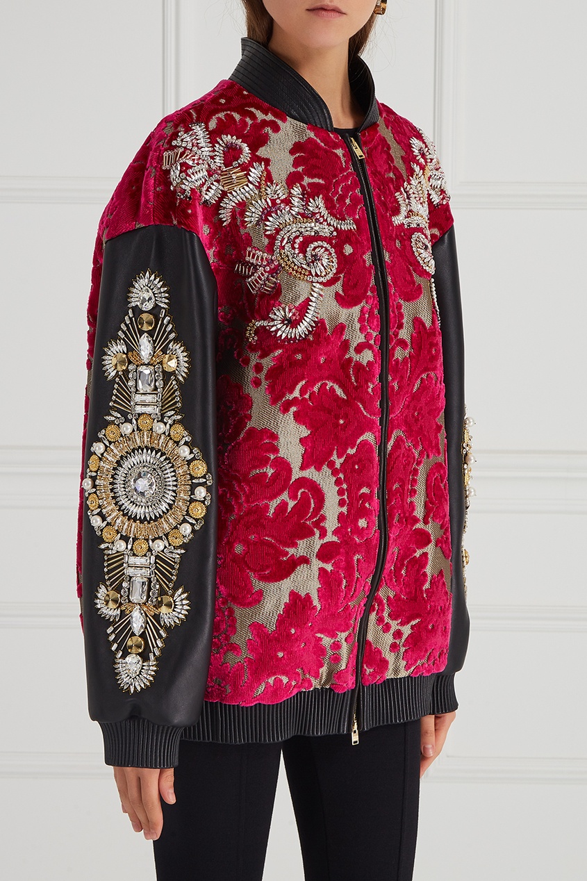 фото Жаккардовая куртка с кристаллами fausto puglisi
