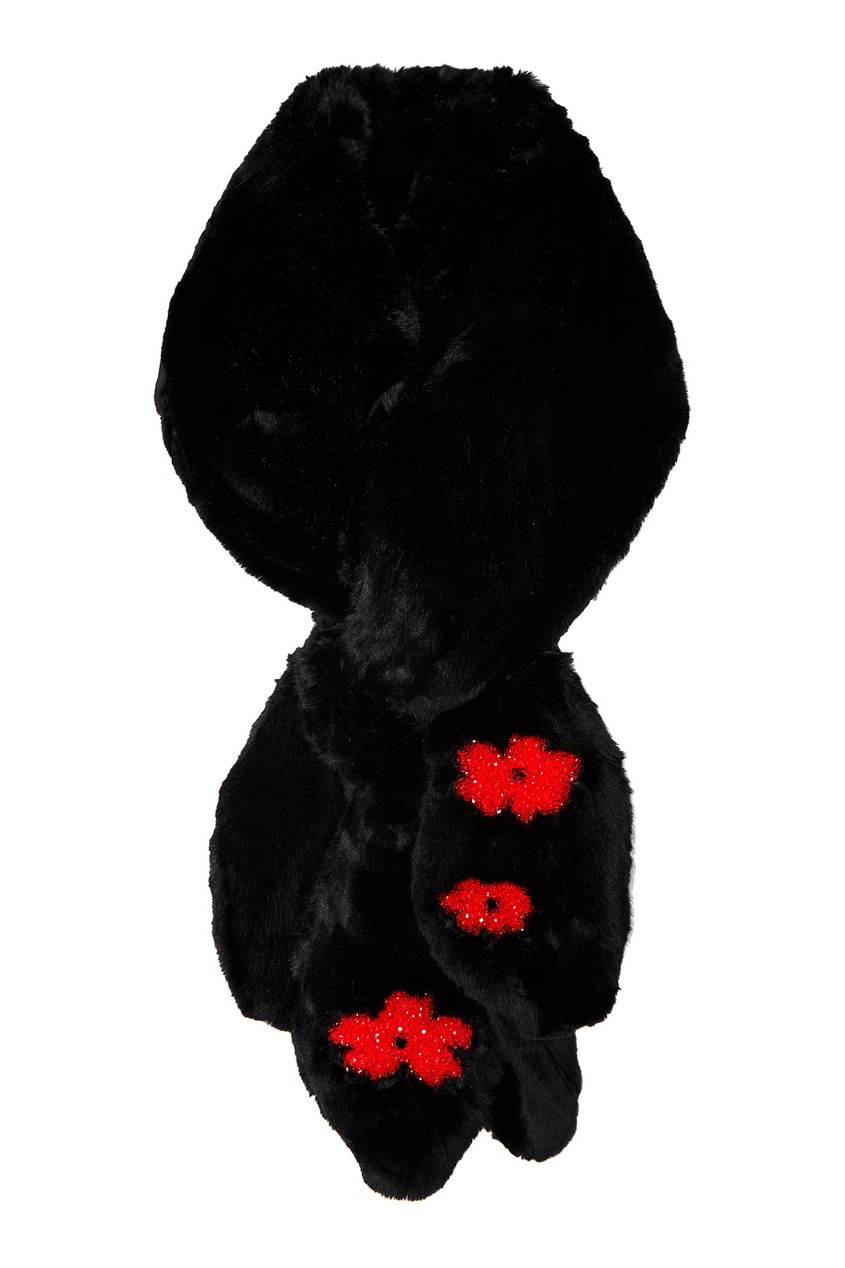 фото Меховой шарф с вышивкой simone rocha