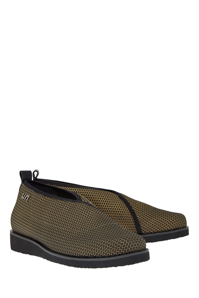 Слипоны с золотистой отделкой Fold Fab