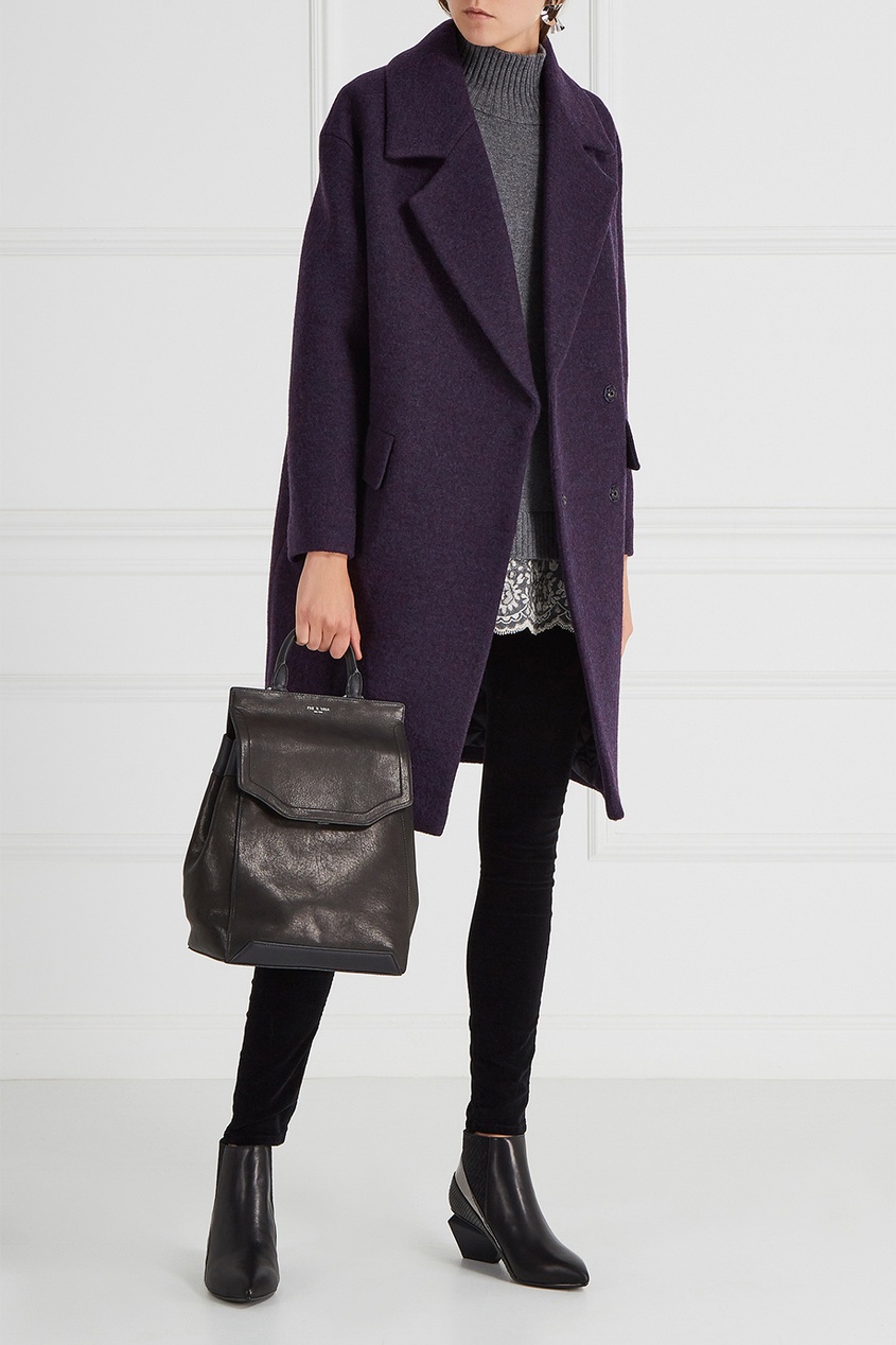 Черные ботильоны из кожи Jacky Lee