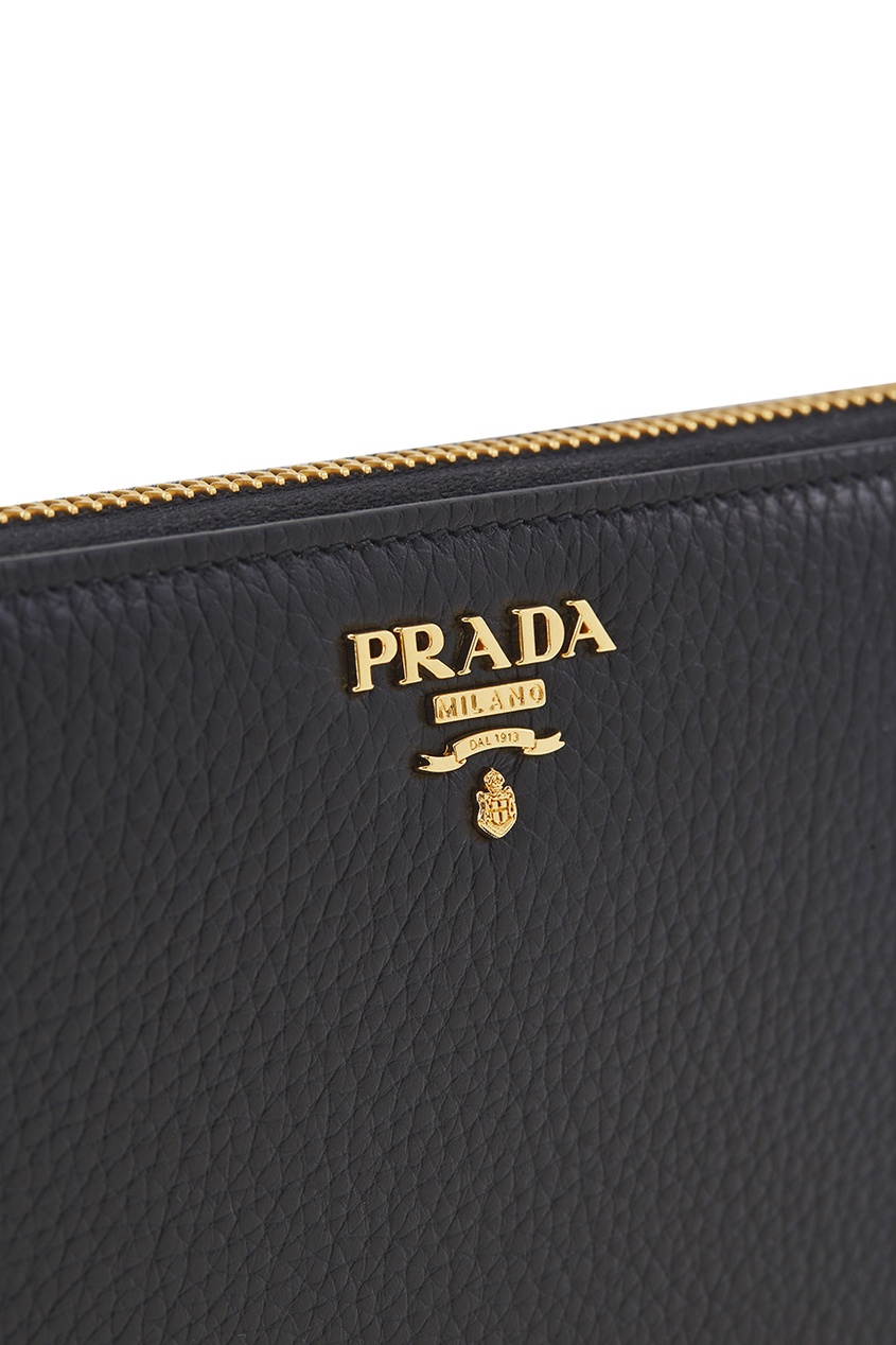 фото Кожаный кошелек prada