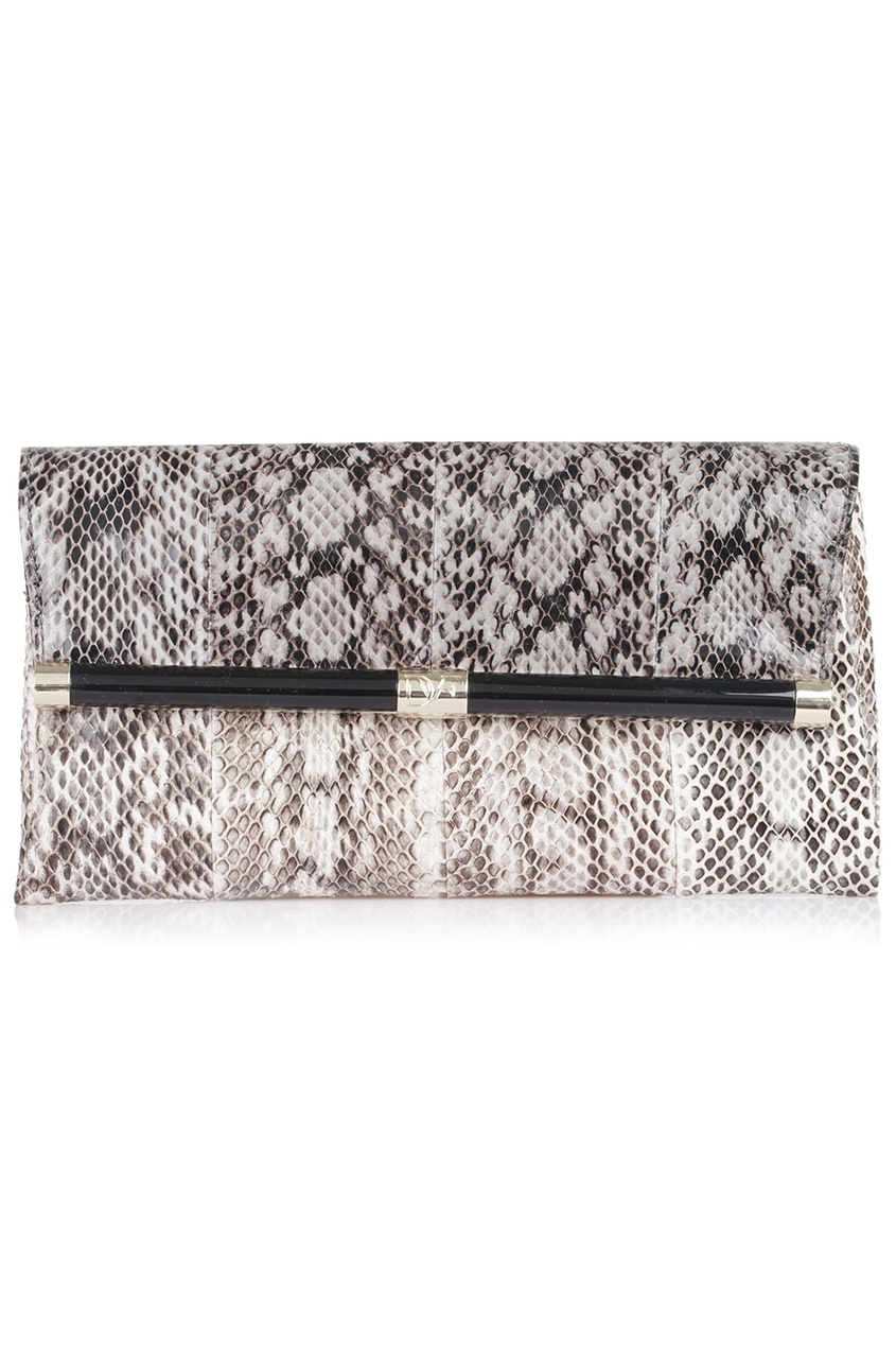 фото Клатч из кожи змеи Envelope Clutch Diane von furstenberg