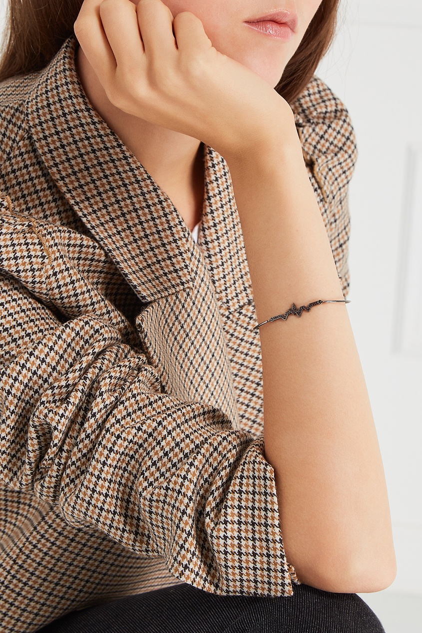 Серебряный браслет с гранатами