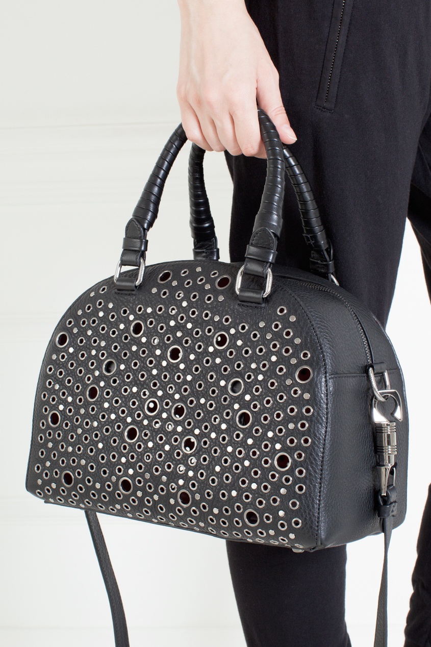 

Кожаная сумка Panettone Small Calf Ranch/Eyelets, Черный, Кожаная сумка Panettone Small Calf Ranch/Eyelets