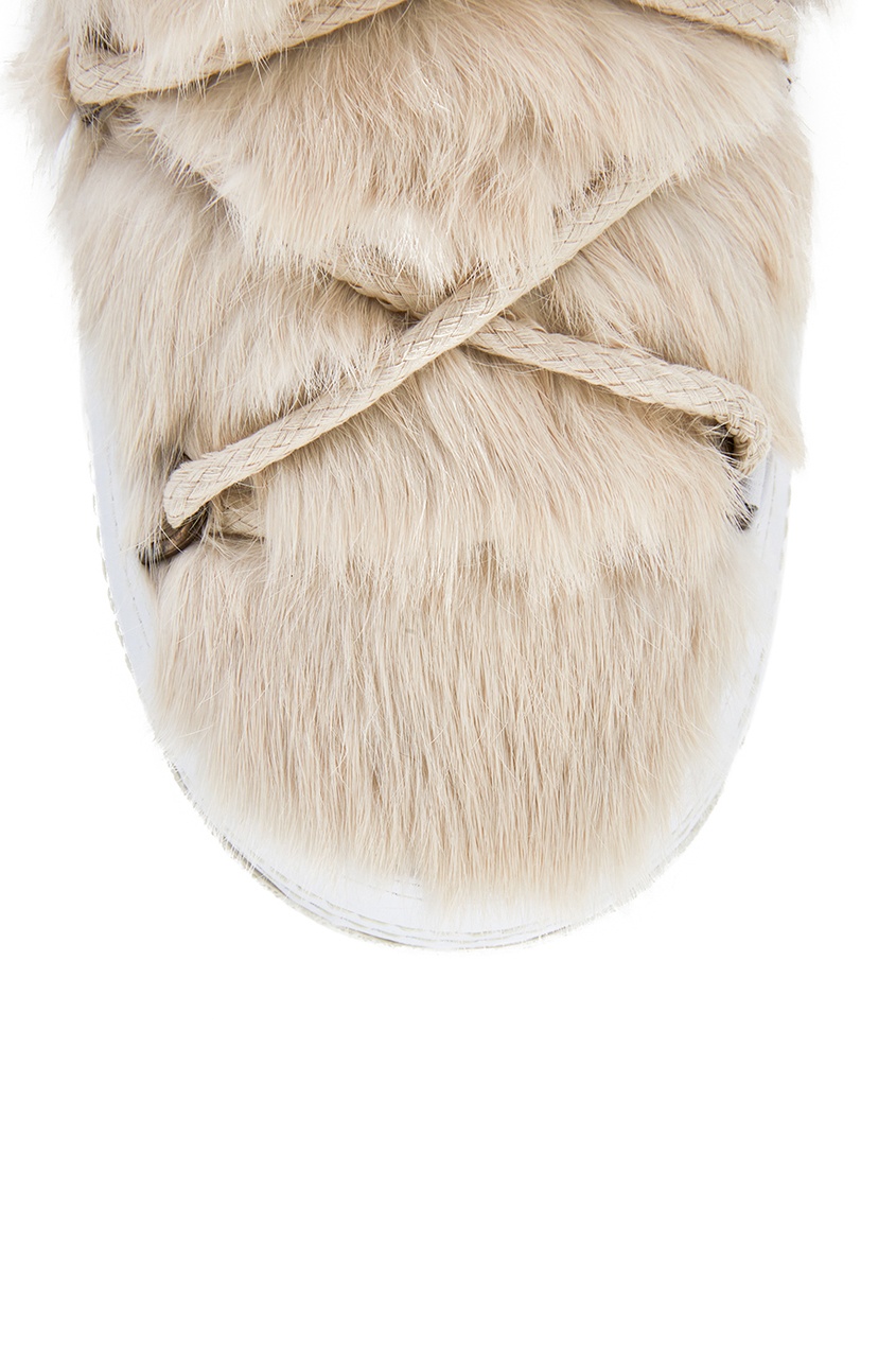 фото Кожаные ботинки-луноходы с мехом inuikii