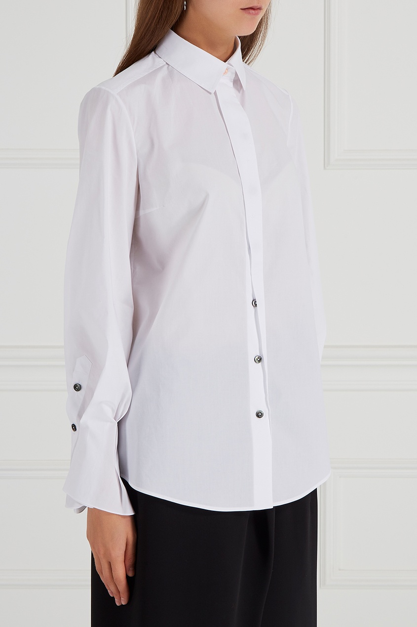 Хлопковая рубашка белая