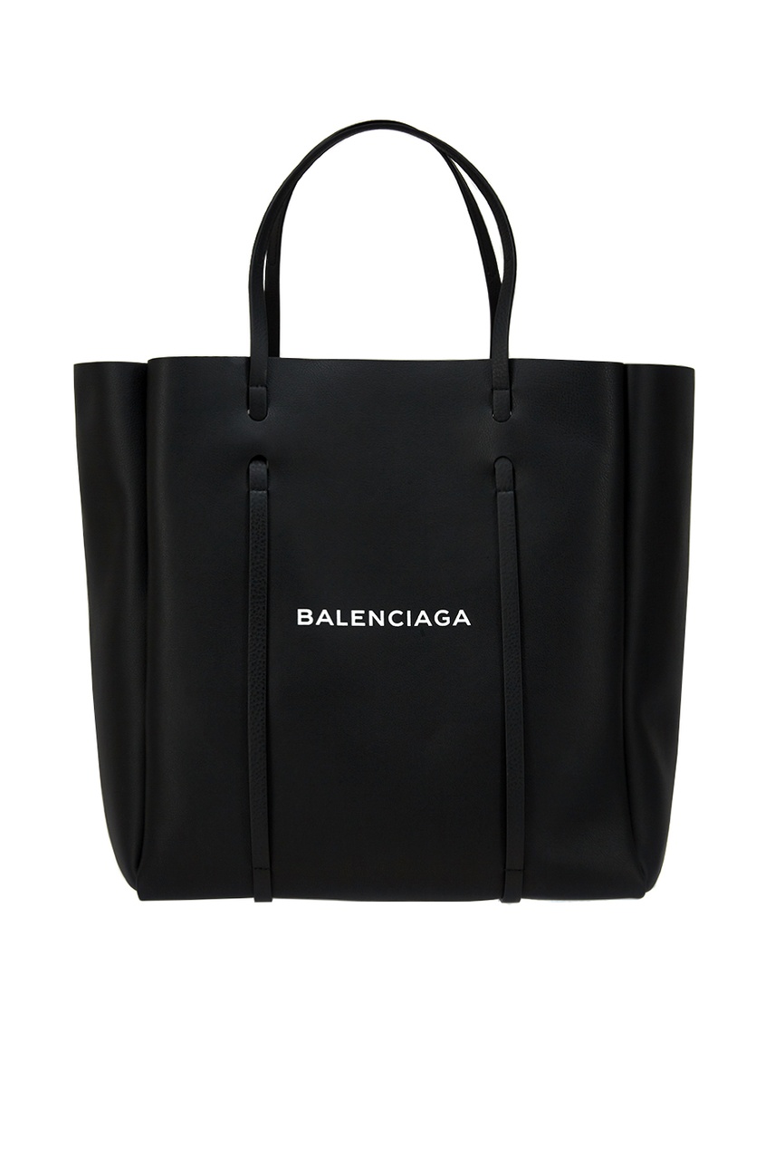 фото Черная сумка-тоут с логотипом everyday tote l balenciaga