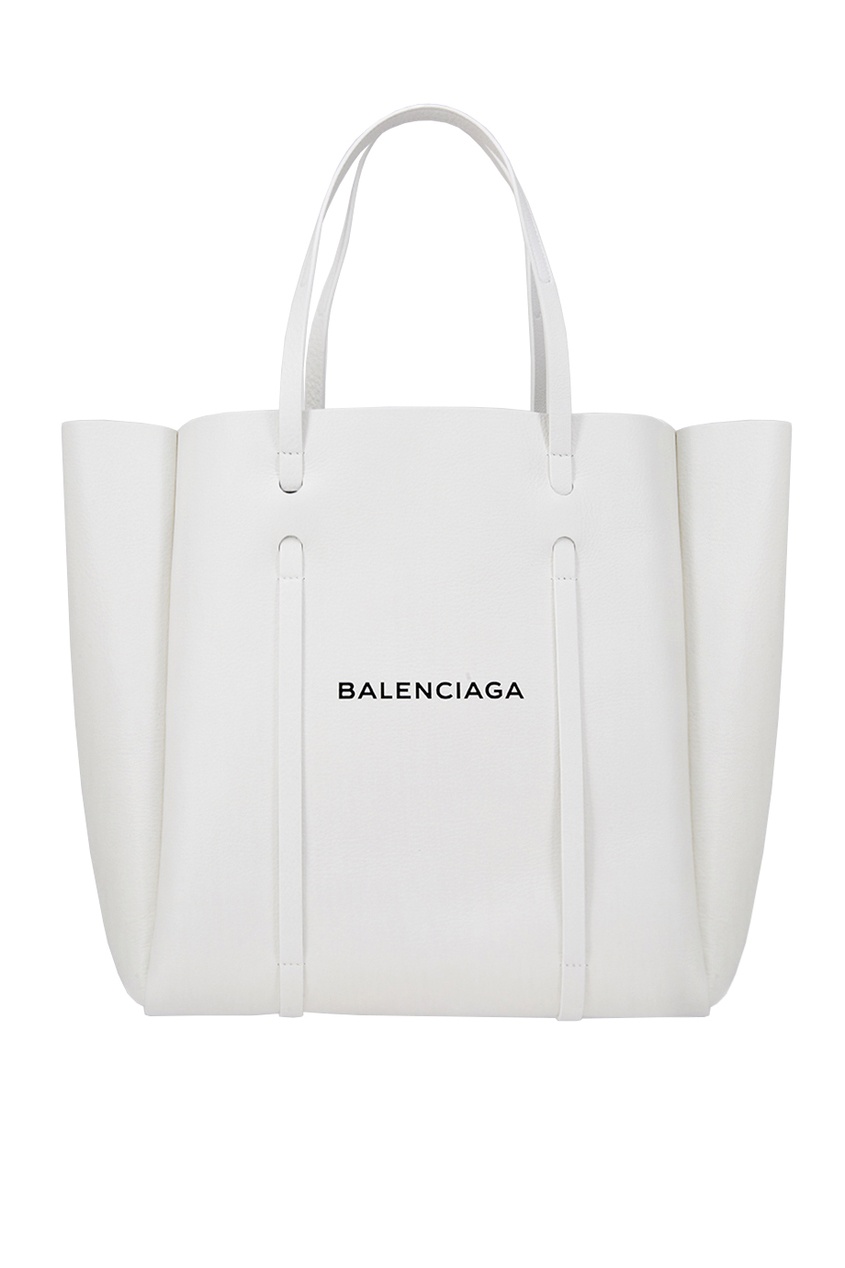фото Белая сумка-тоут с логотипом everyday tote m balenciaga