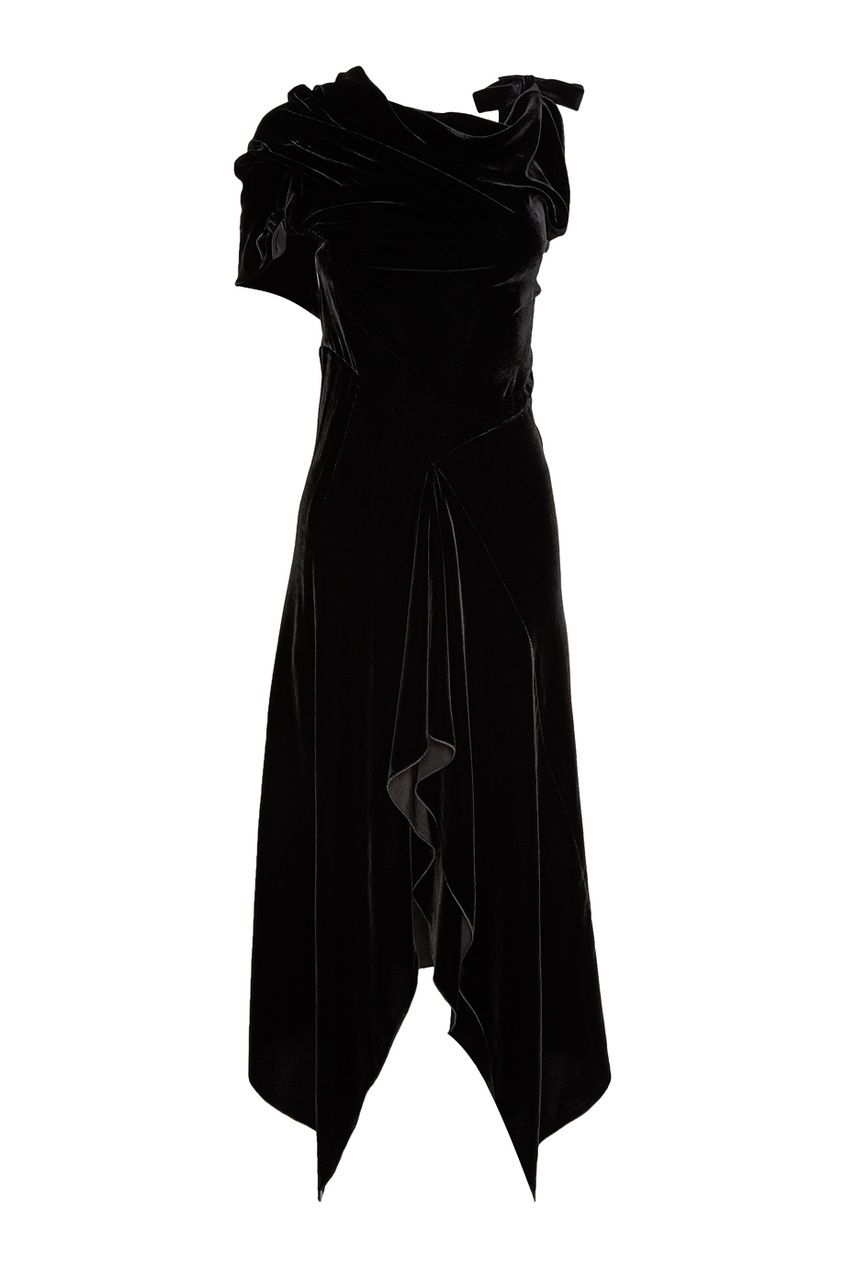 фото Бархатное платье с асимметричным подолом roland mouret