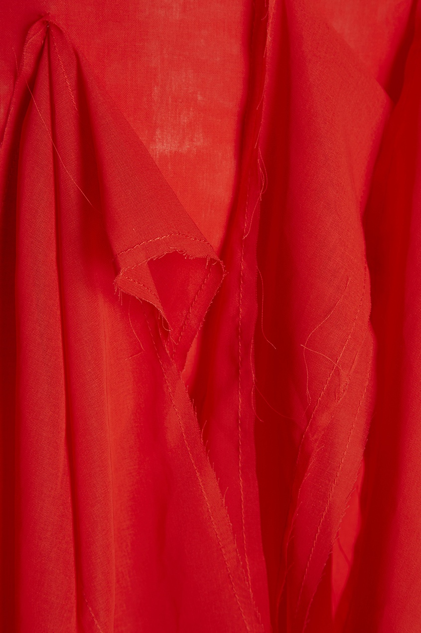 фото Хлопковое платье с асимметричным декором a.w.a.k.e.