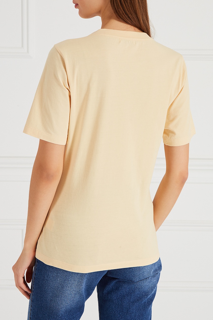 фото Хлопковая футболка с принтом aalto
