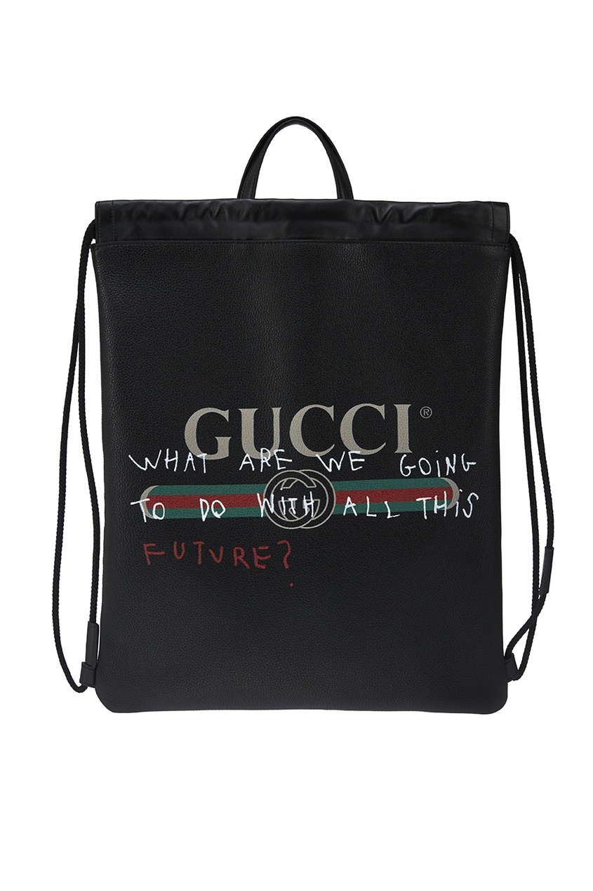 фото Черный кожаный рюкзак Coco Capitan Gucci