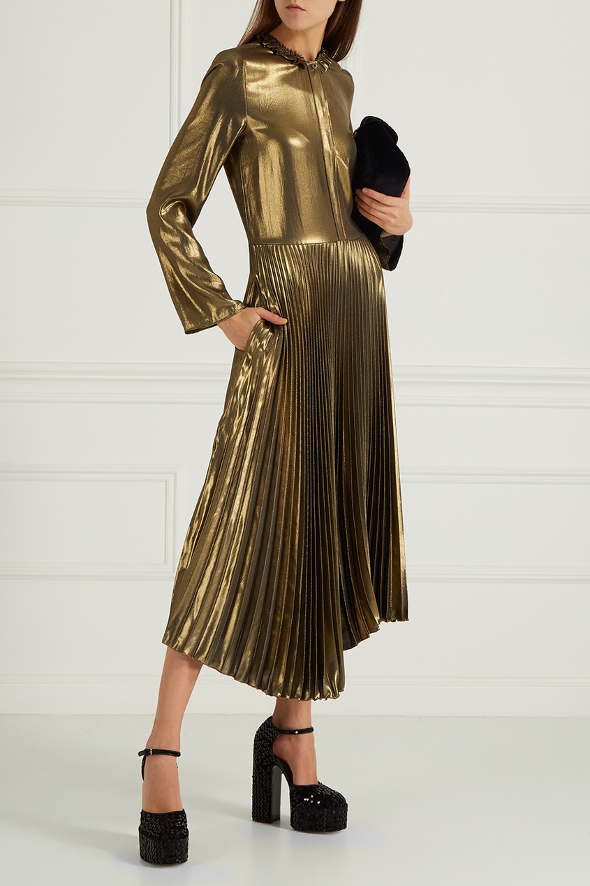 Golden Goose Deluxe Brand Платье с плиссированным подолом golden goose deluxe brand хлопковая рубашка