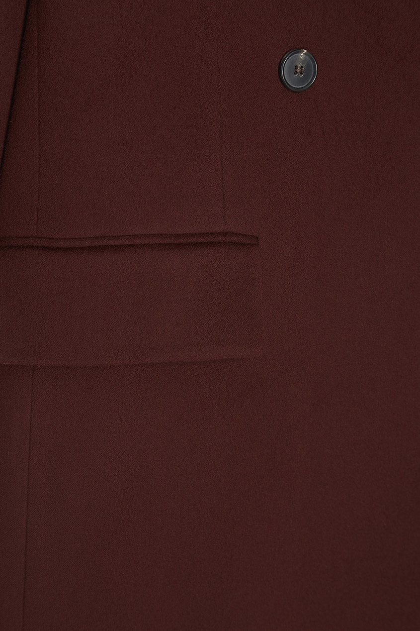 фото Шерстяное пальто бордовое victoria beckham
