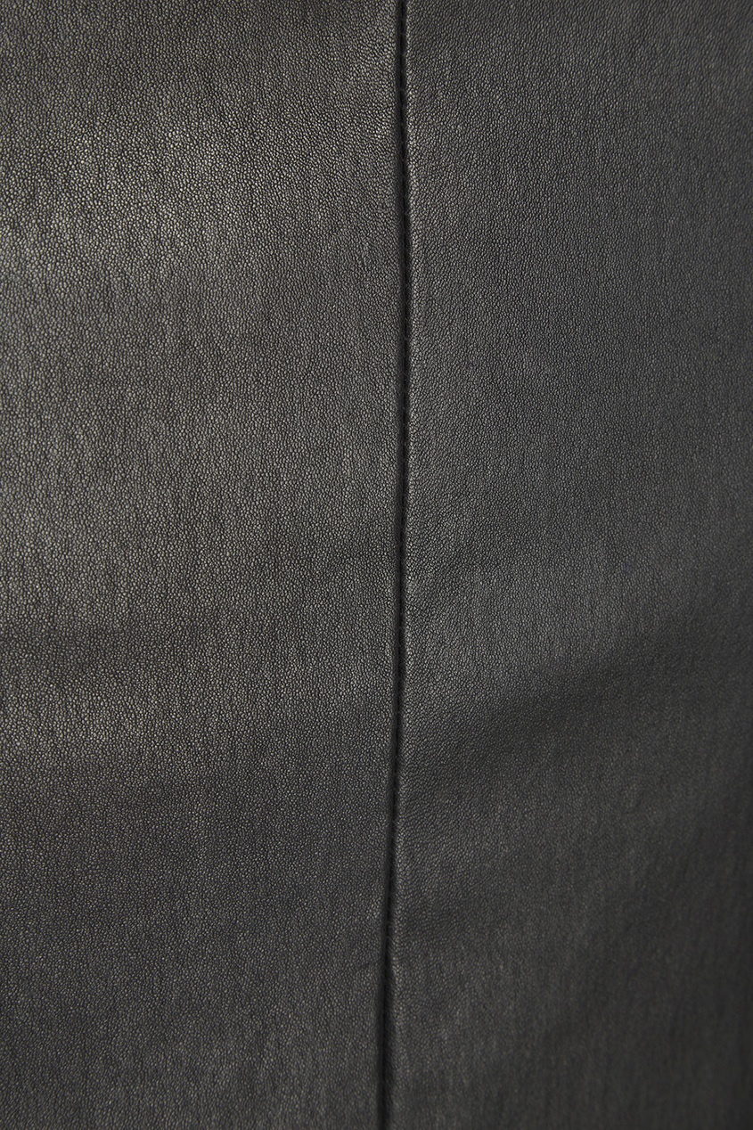 фото Черная кожаная юбка drome