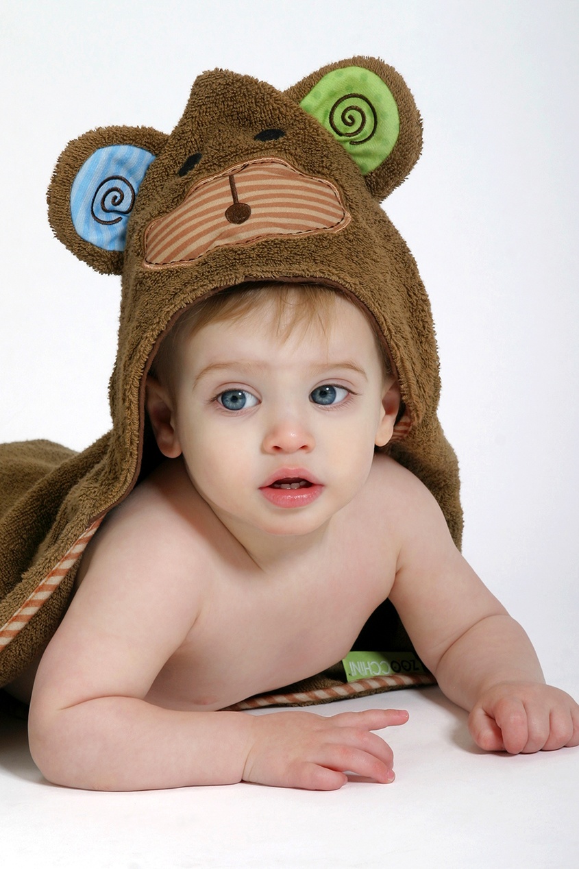 фото Детское полотенце с декоративным капюшоном zoocchini