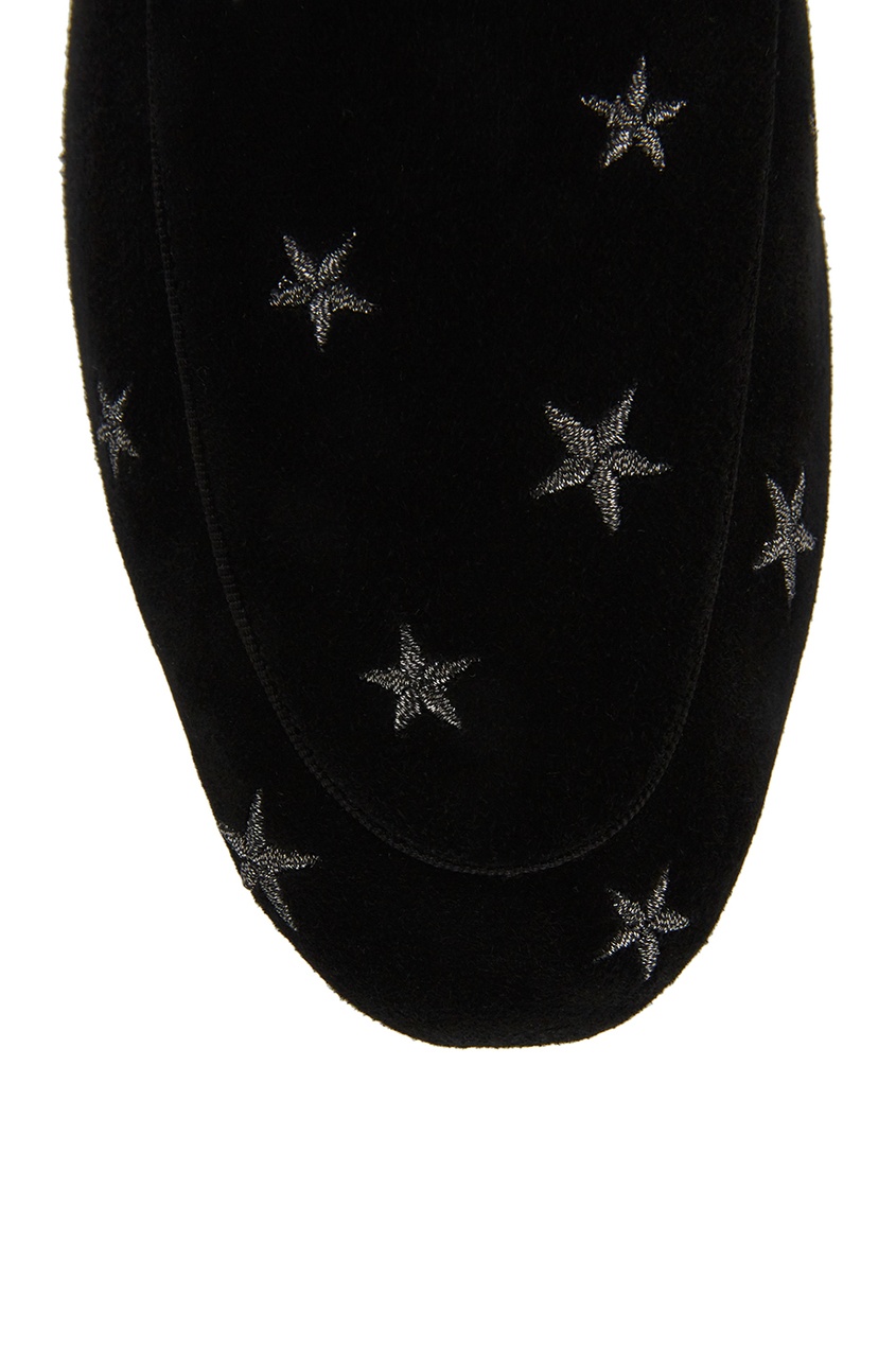 Замшевые лоферы со звездами