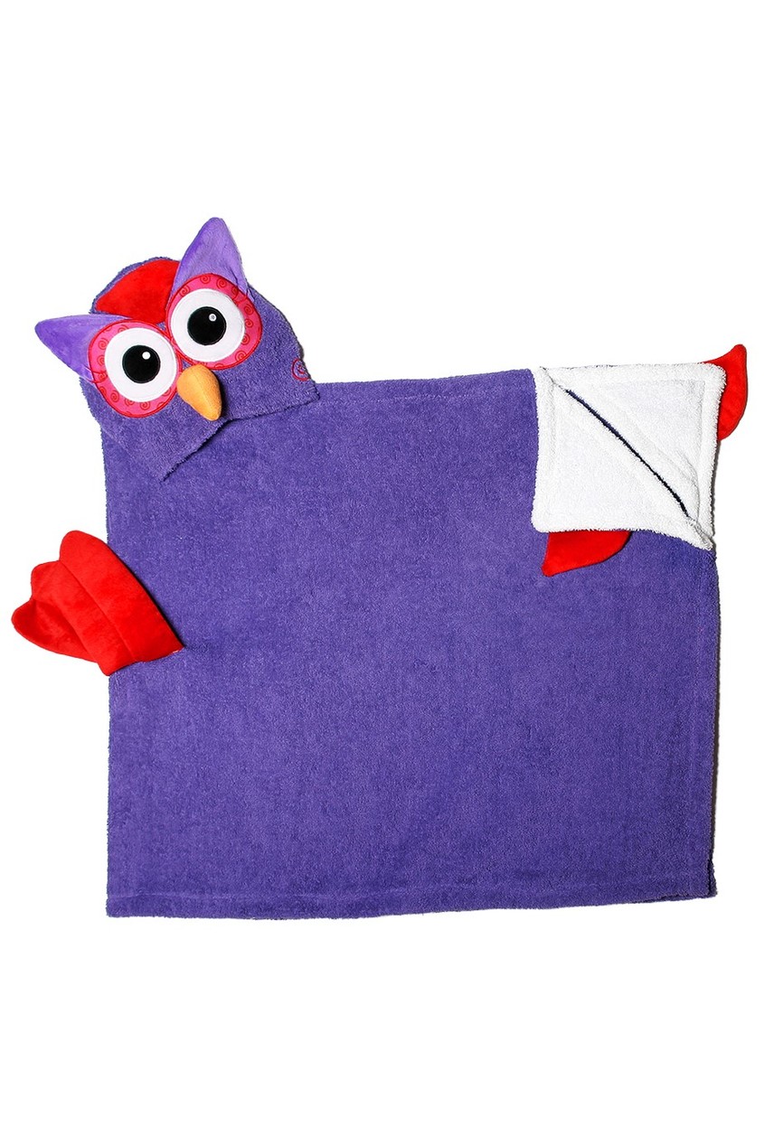 фото Фиолетовое полотенце с капюшоном zoocchini