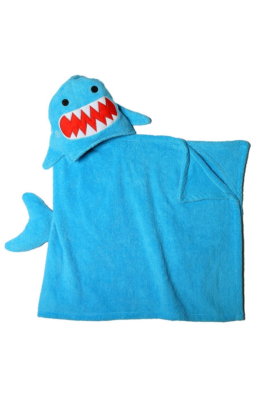 фото Голубое полотенце с капюшоном zoocchini