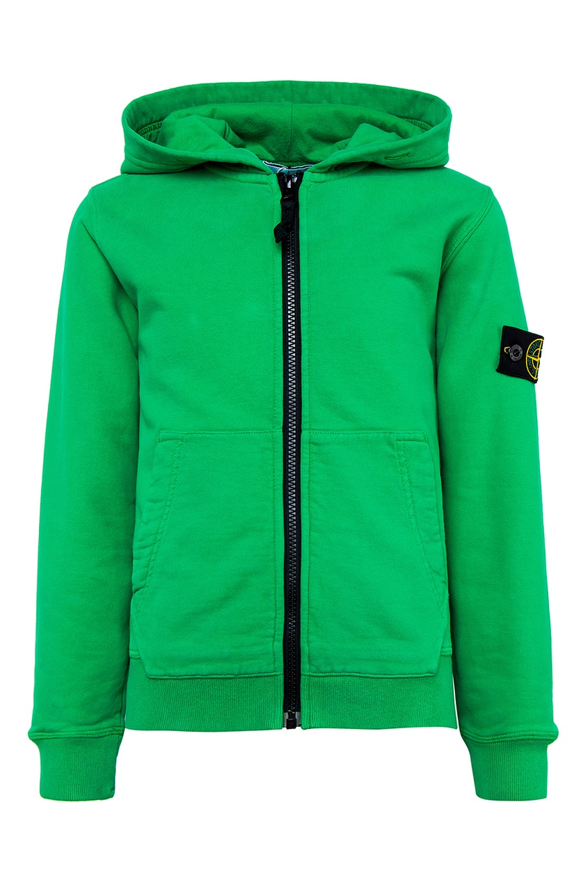 фото Худи с контрастной молнией stone island kids