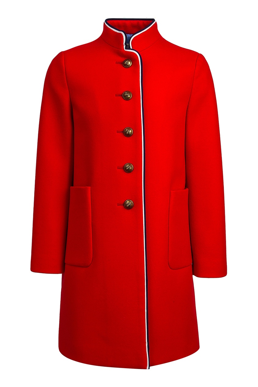 фото Однобортное красное пальто gucci
